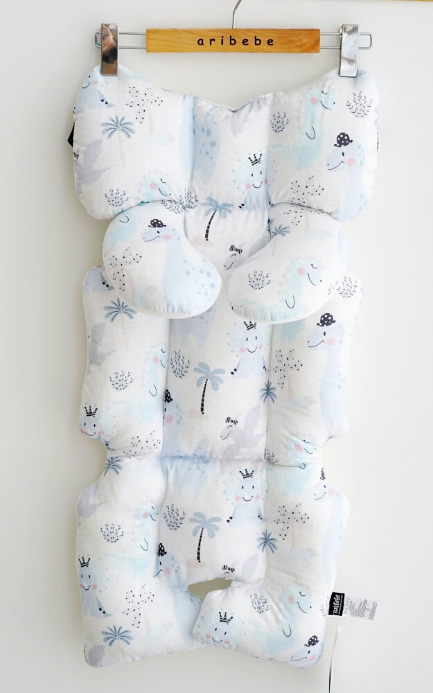 เบาะรองรถเข็น คาร์ซีท ARIBEBE ผ้า MICROMODAL ลายไดโนเสาร์_10